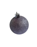 Set 6 Globuri de Crăciun Lila 6 cm, Plastic Sclipici
