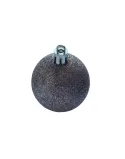 Set 6 Globuri de Crăciun Lila 6 cm, Plastic Sclipici