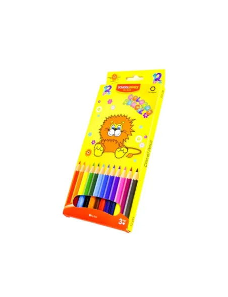 Set Creioane Colorate Lungi 12 Bucăți – Culori Vii